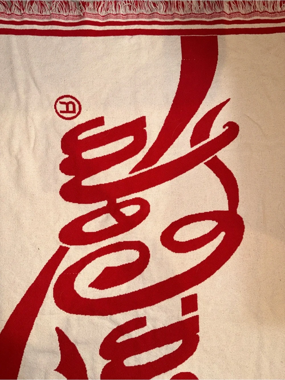 2 Coca-Cola Festive Red and White Holiday Throw Blanket 90s Two Color Ways